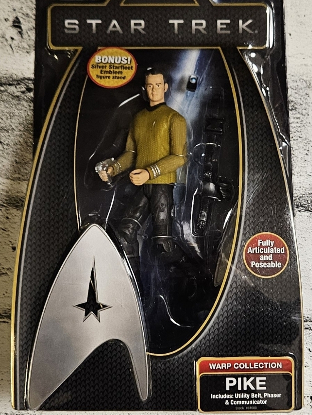 Star Trek 2009 Captain Pike Figure Warp Collection NIB Playmates - Picture 10 of 10